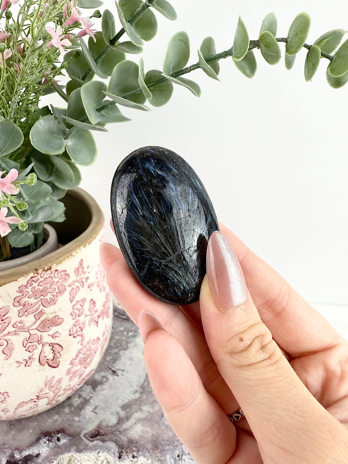 Firework Kyanite Palm Stone