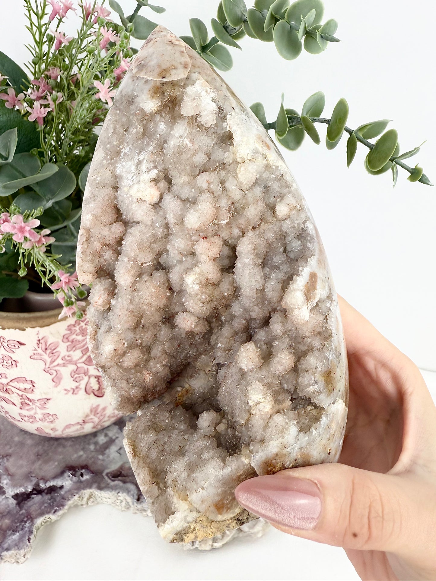 Druzy Pink Amethyst Large Freeform
