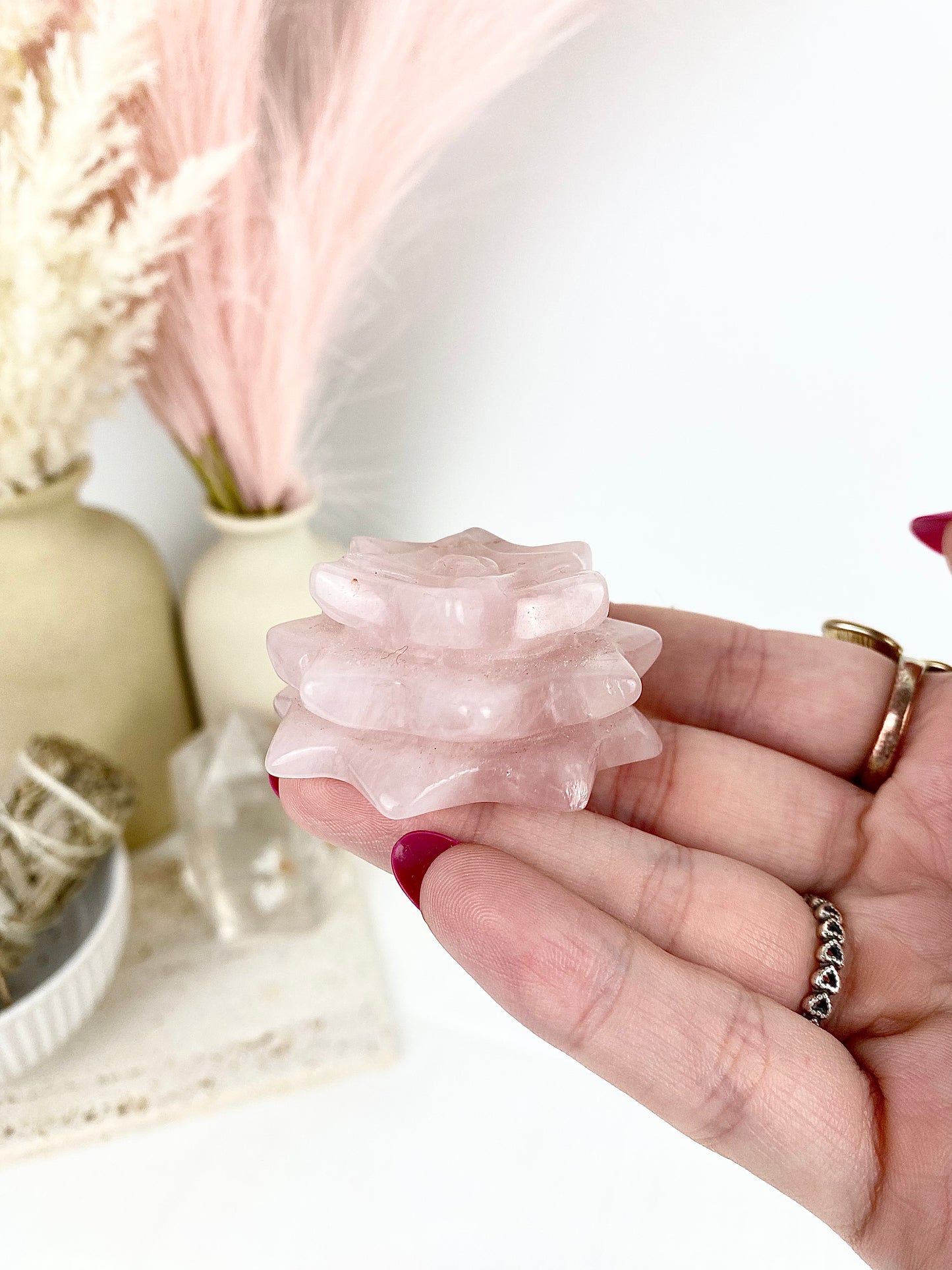 Rose Quartz Lotus