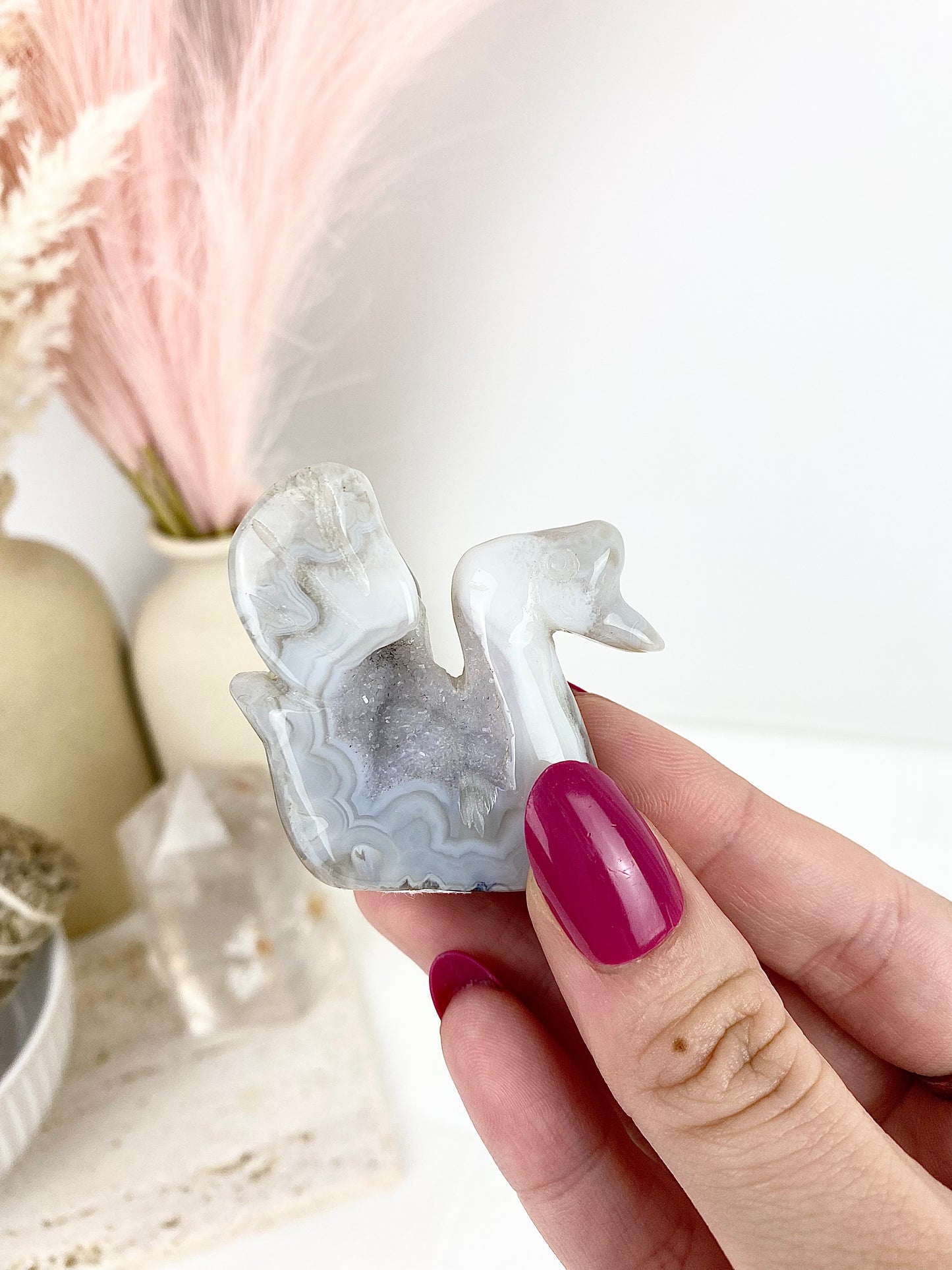🦢 Druzy Agate Swan 🦢