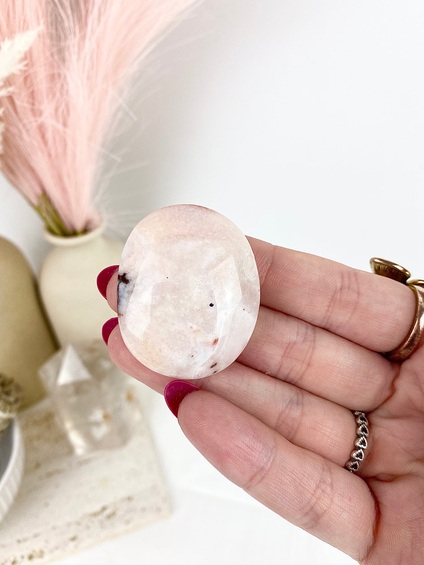 Rare Pastel Carnelian Palm Stones