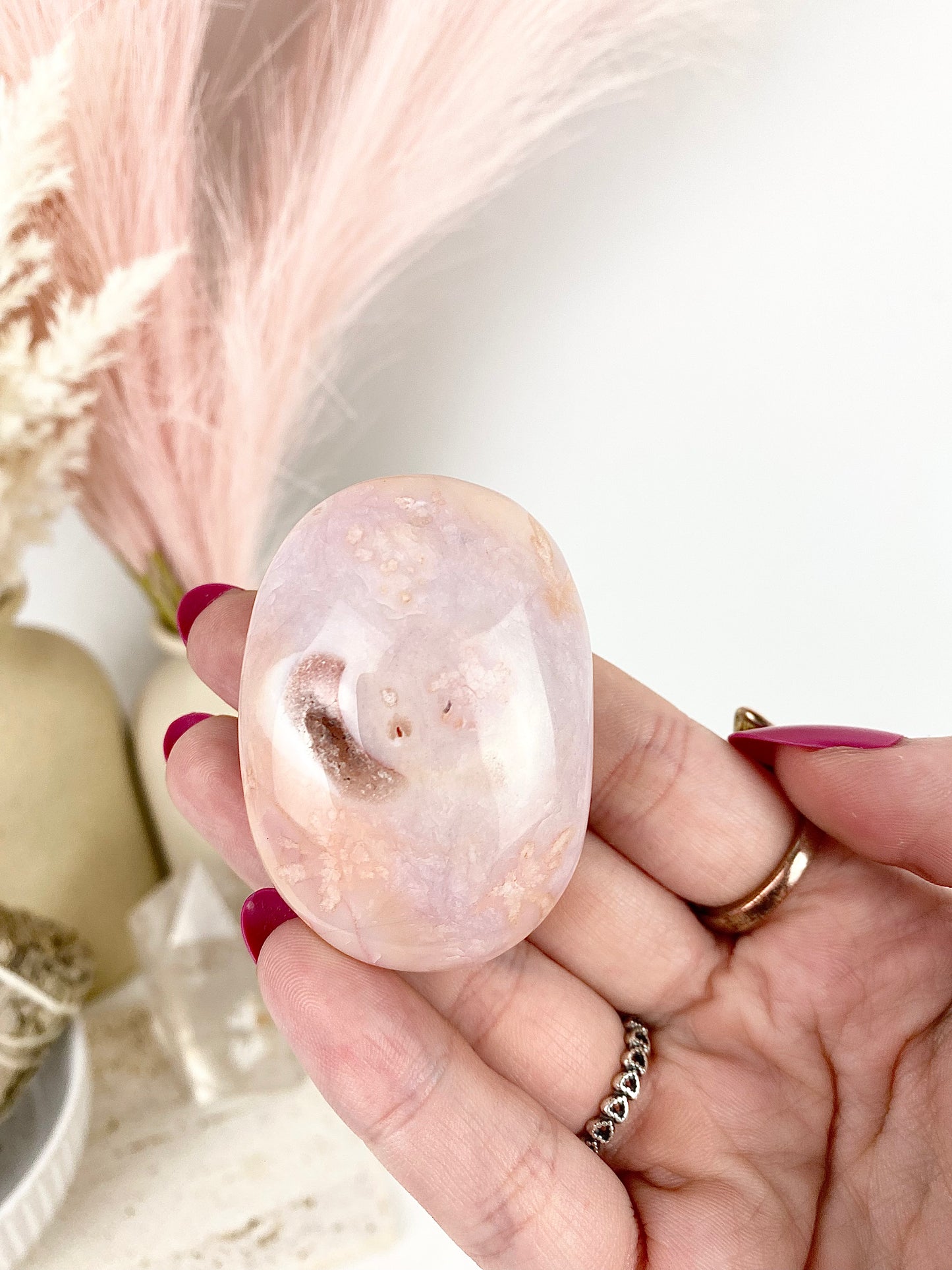 Rare Pastel Carnelian Palm Stones