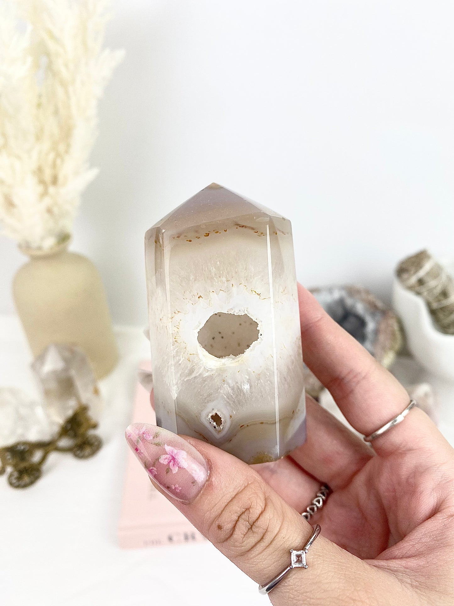 ✧ Sugar Druzy Agate Tower (with cave-like inside!) ✧