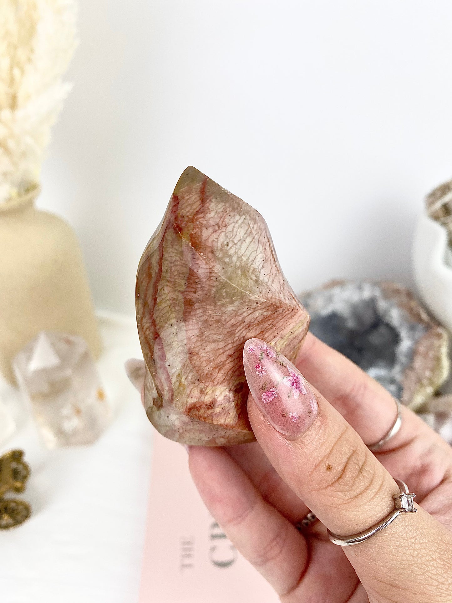 Pink Polychrome Jasper Flame