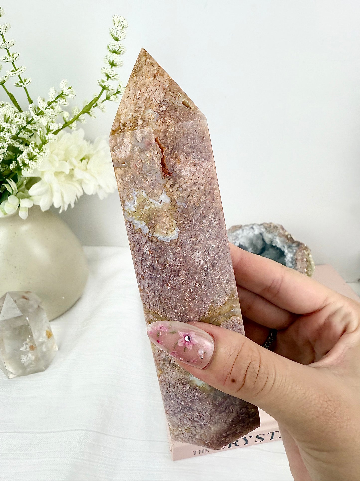 Pink Agate Large Tower