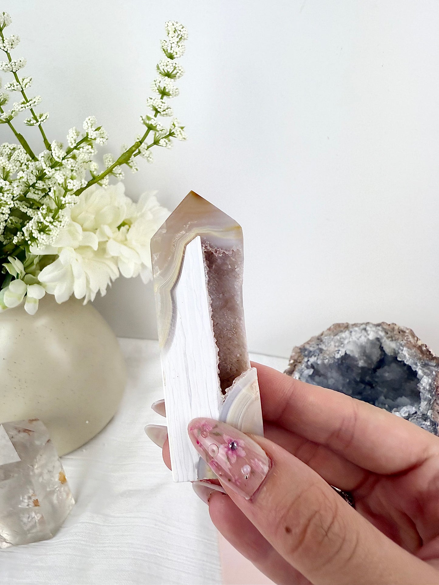 Druzy Agate Banded Towers