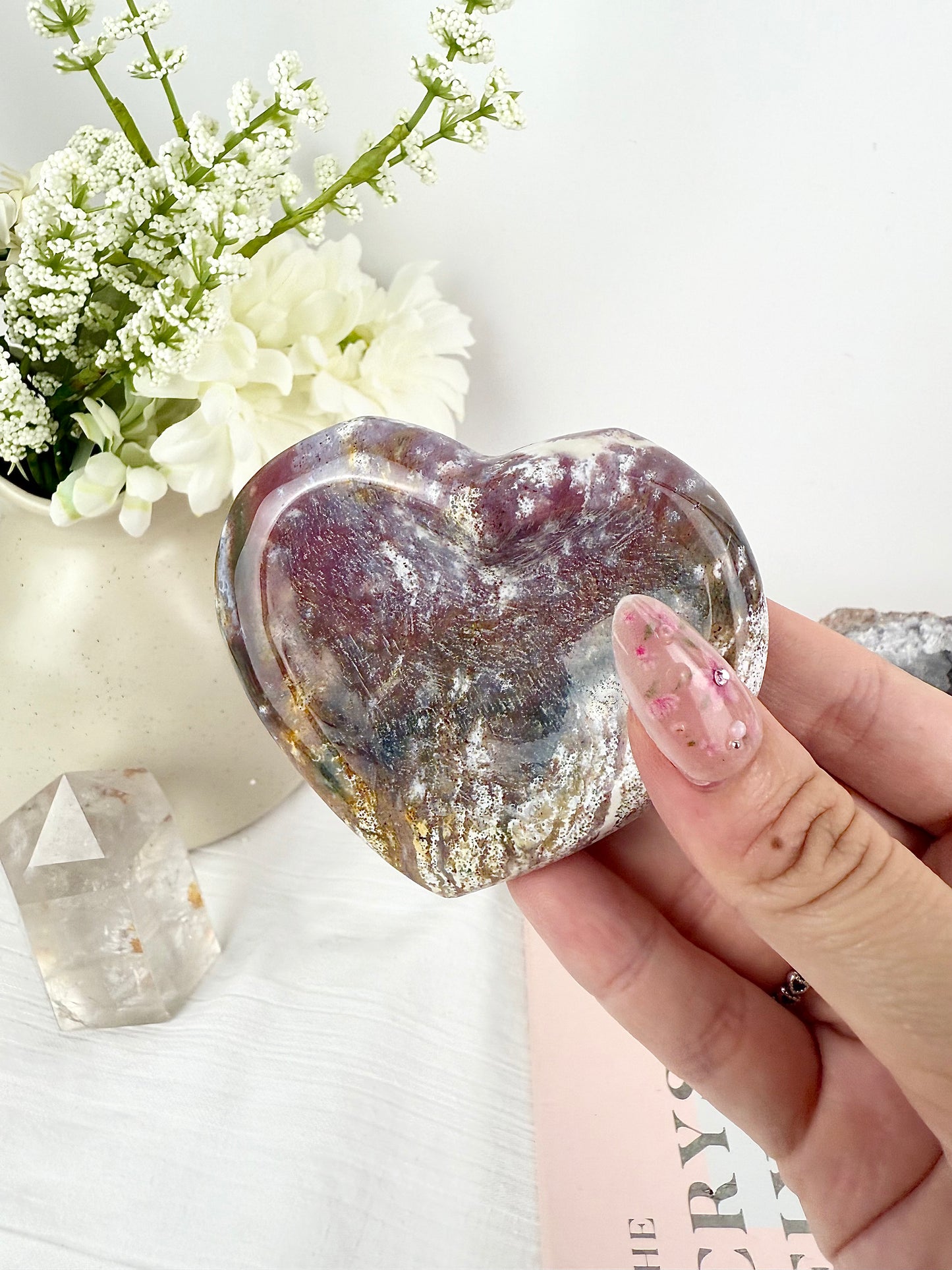 Colourful Ocean Jasper Heart Bowl