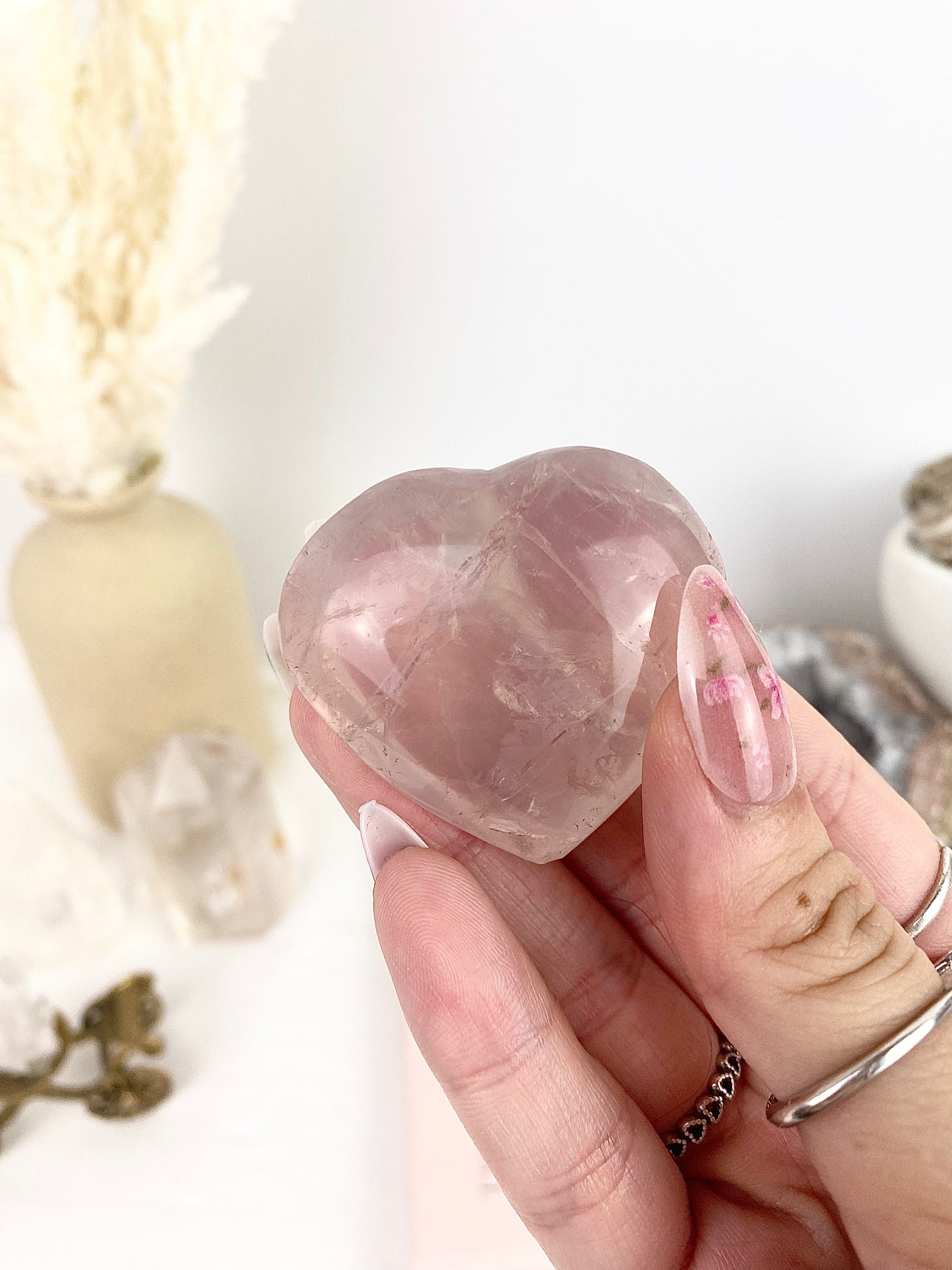 Gemmy Rose Quartz Heart