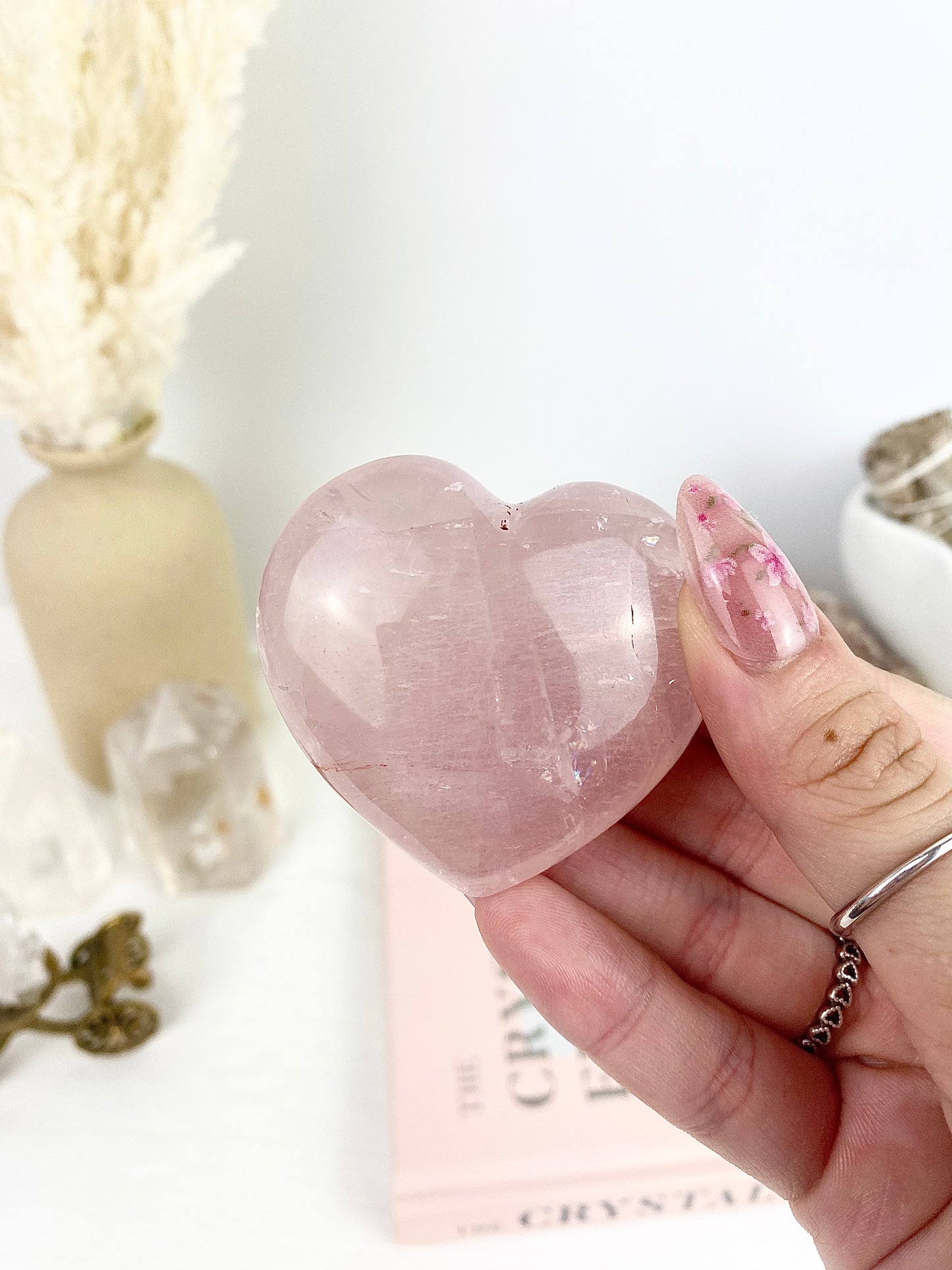 Rose Quartz Heart with Stand
