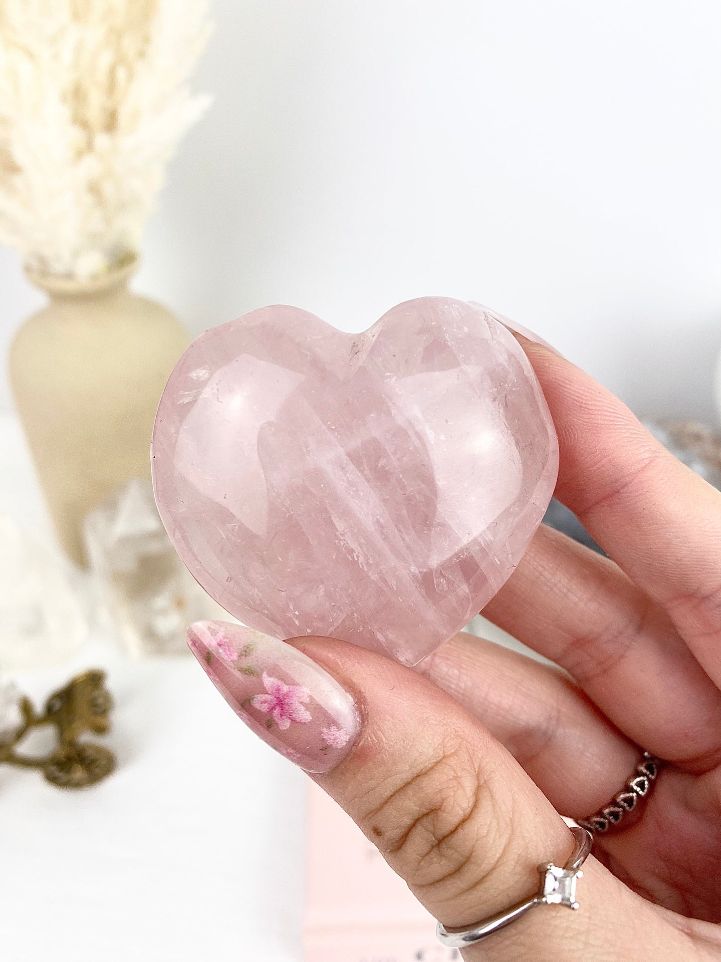 Rose Quartz Heart with Stand #2
