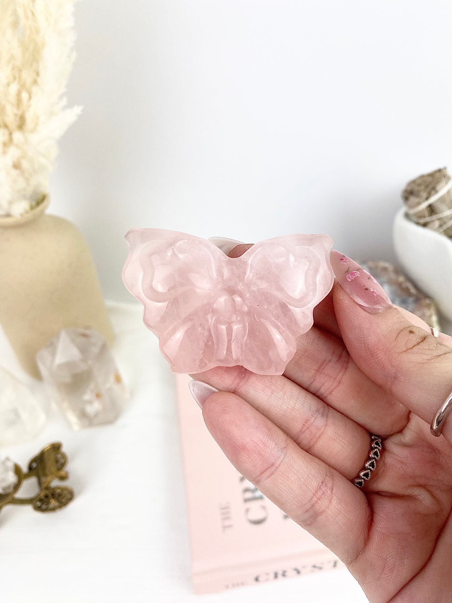 Rose Quartz Butterfly