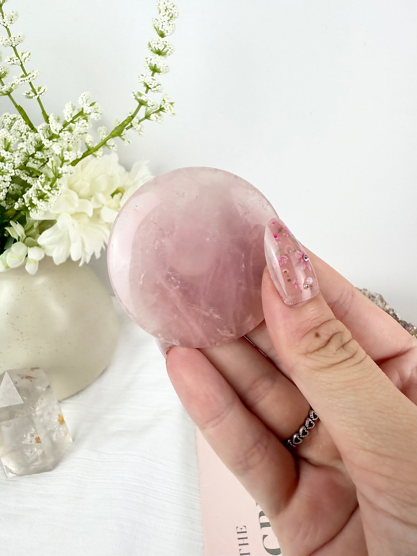 Rose Quartz Round Disk