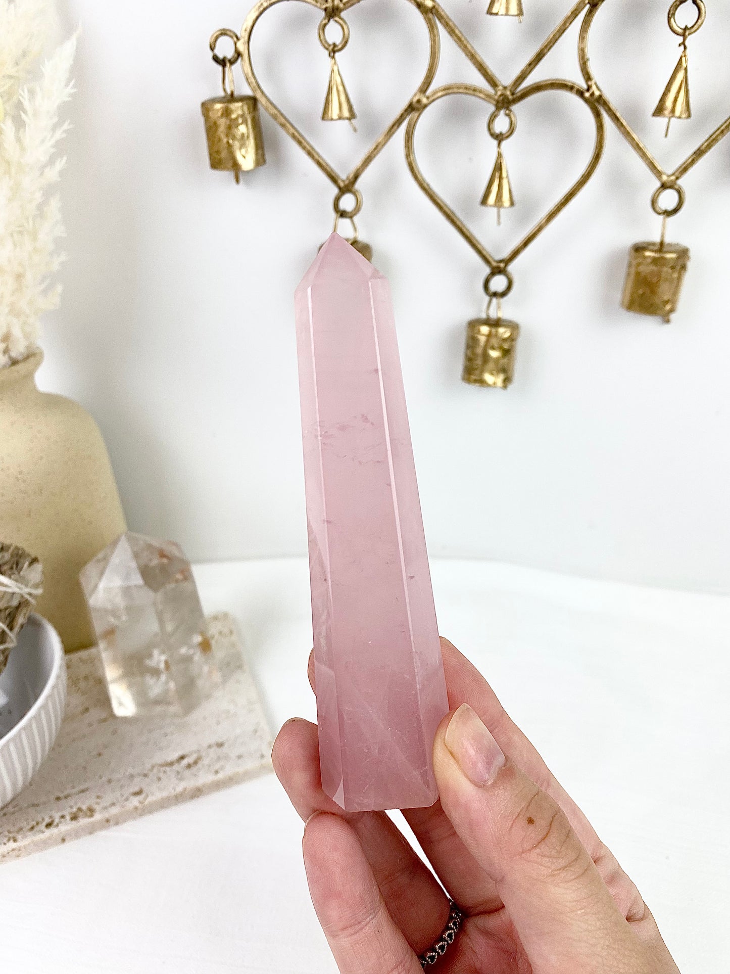 Madagascar Rose Quartz Tower