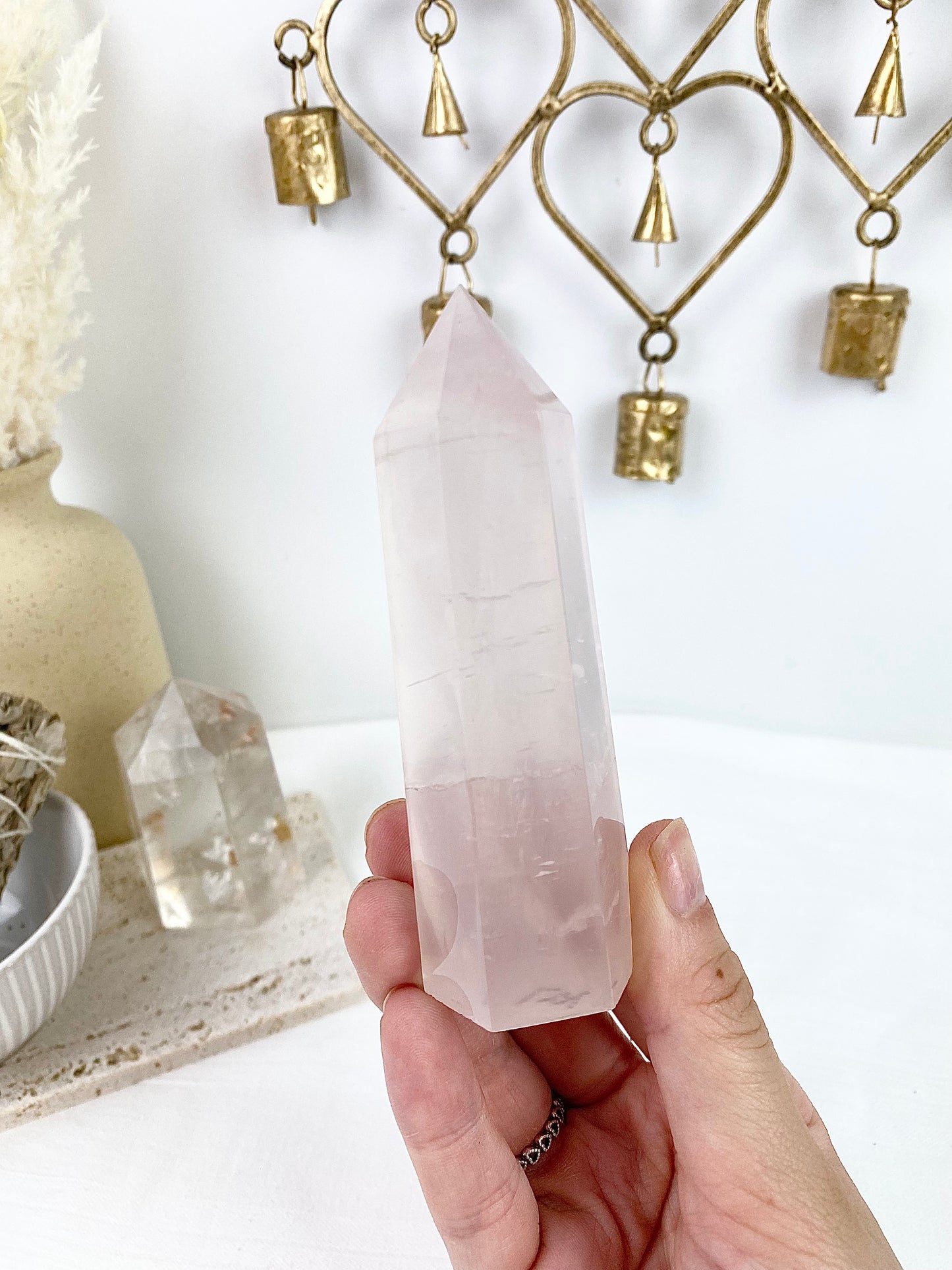 Gemmy High Quality Rose Quartz Large Towers
