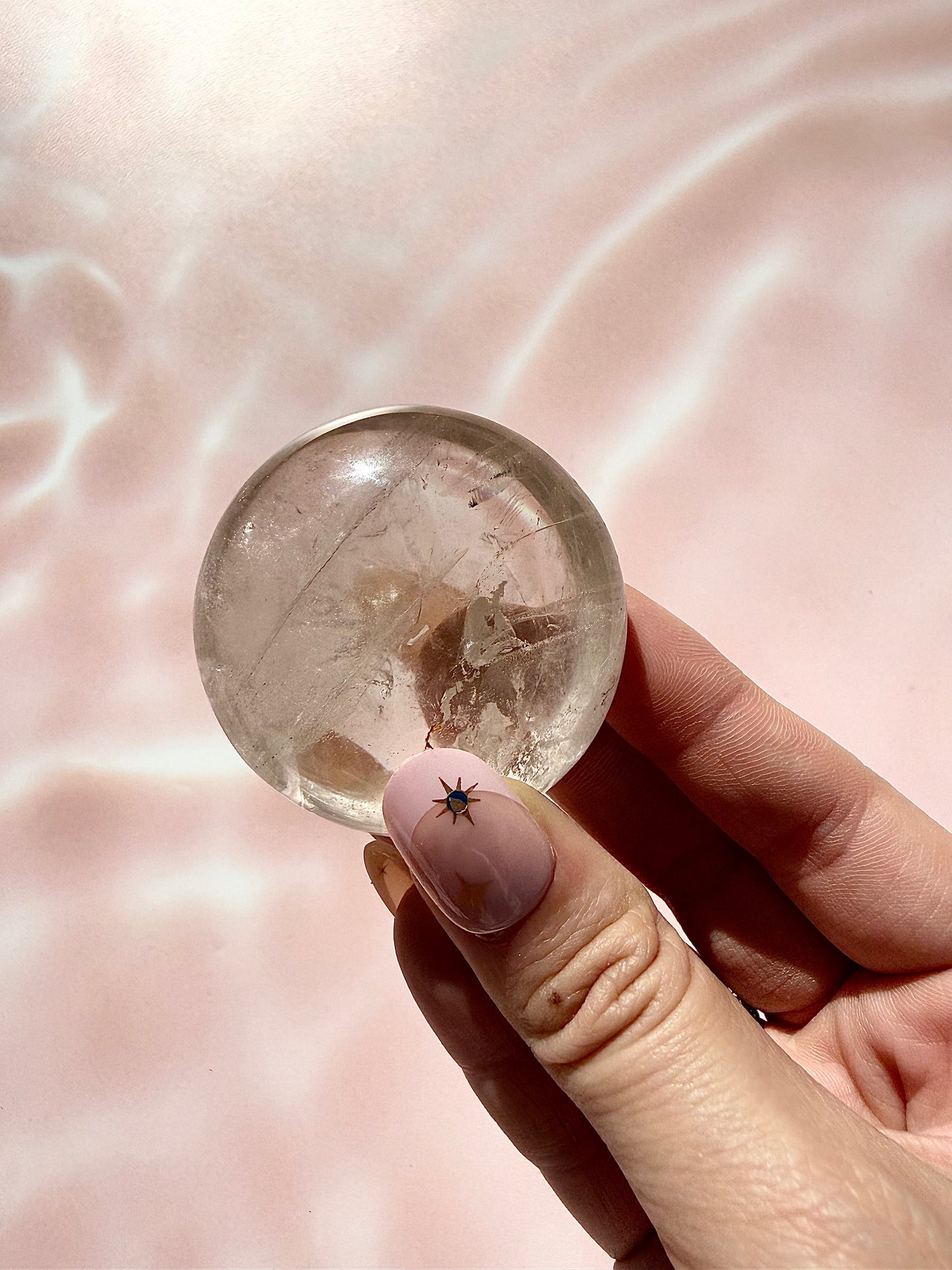 Clear Quartz Round Palmstone