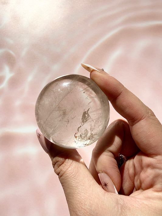 Clear Quartz Round Palmstone