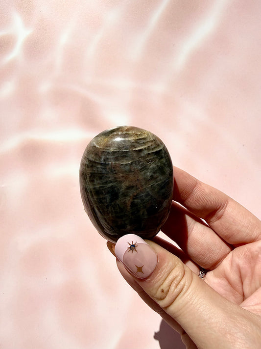 Black Moonstone Palmstone