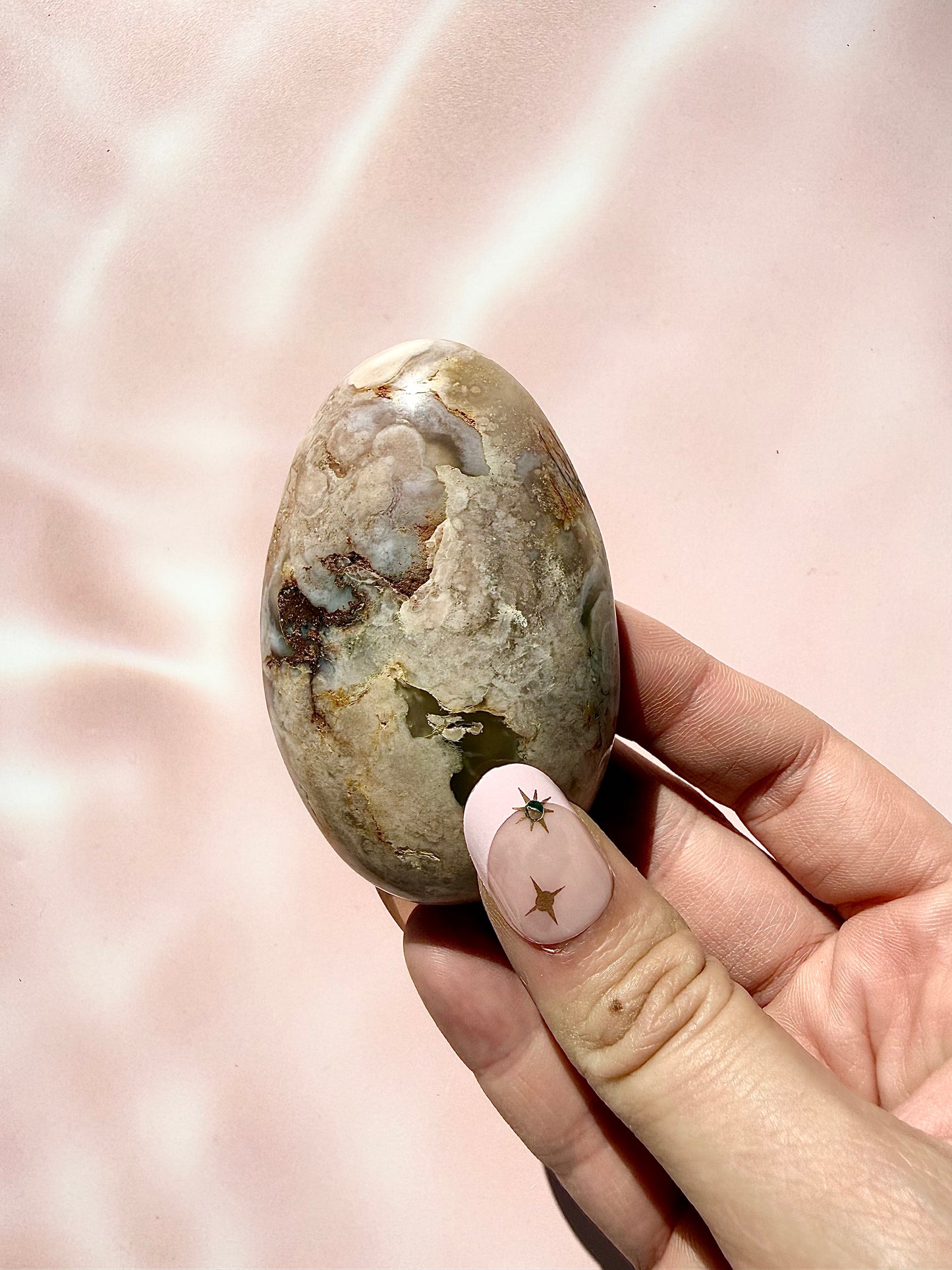 Flower Agate Palmstones