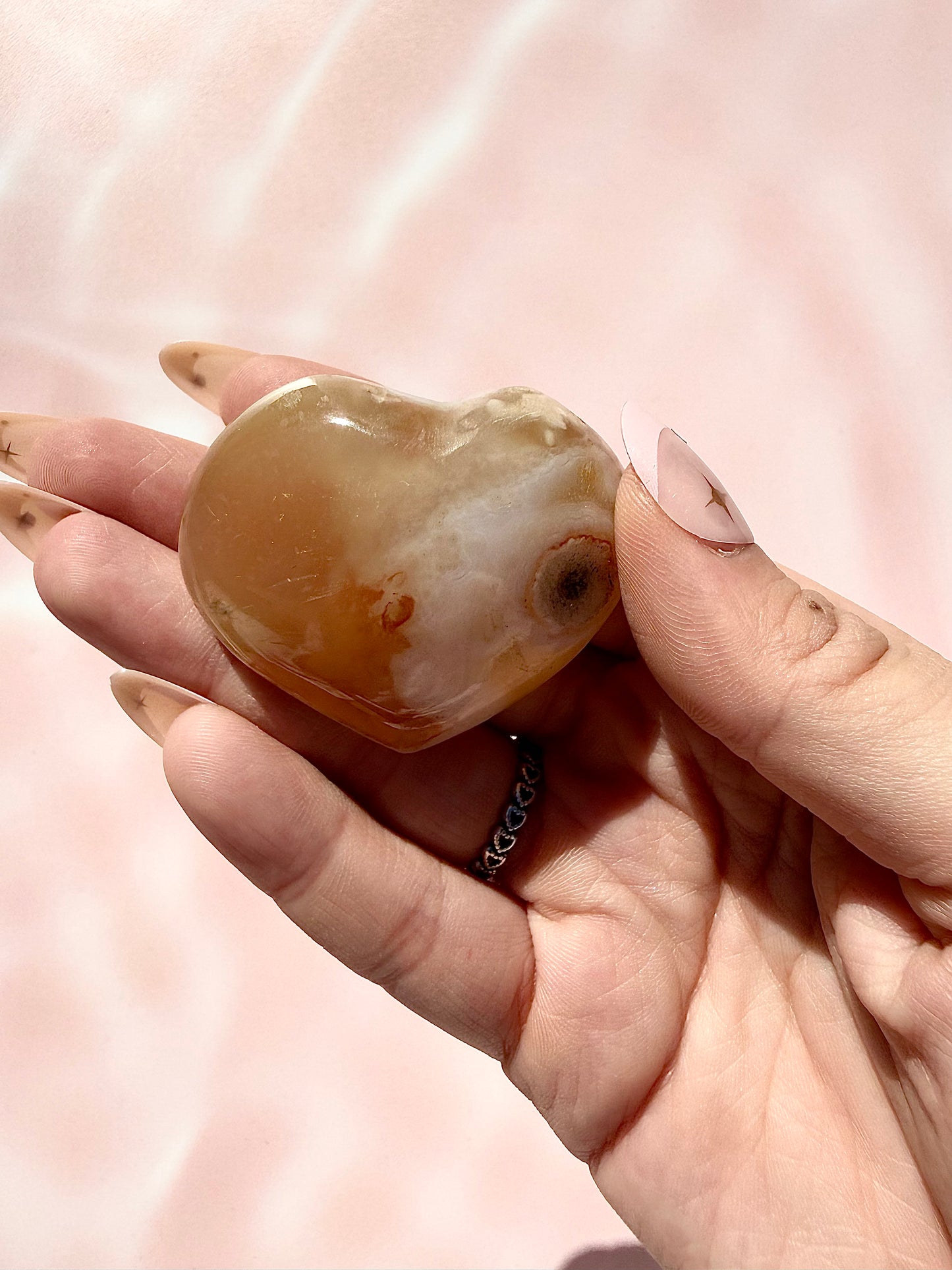 Flower Agate Heart