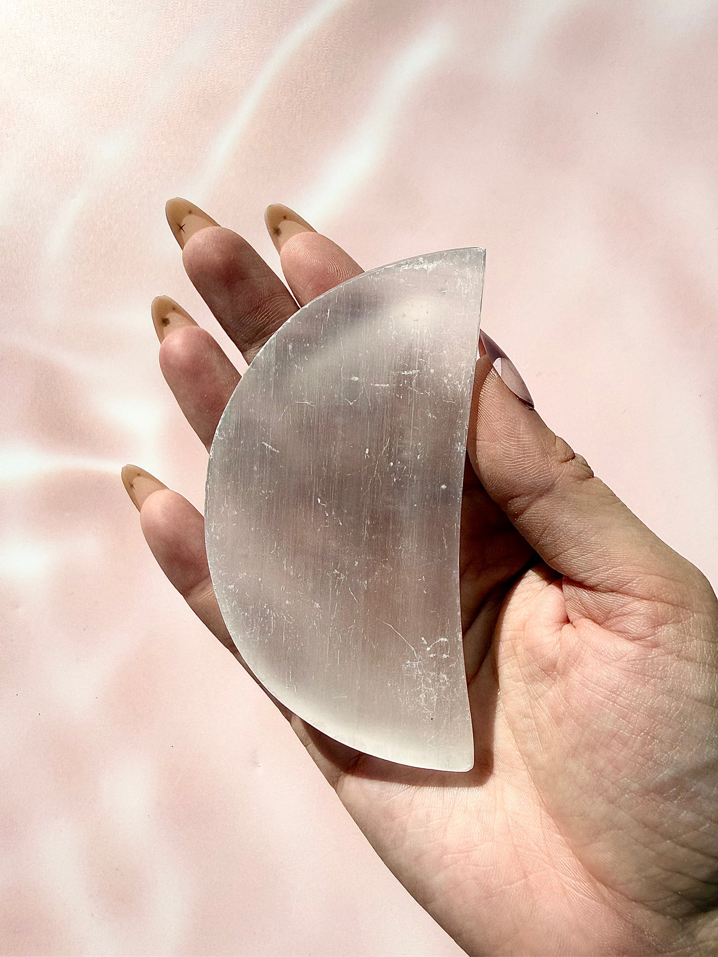 Selenite Moon Bowl