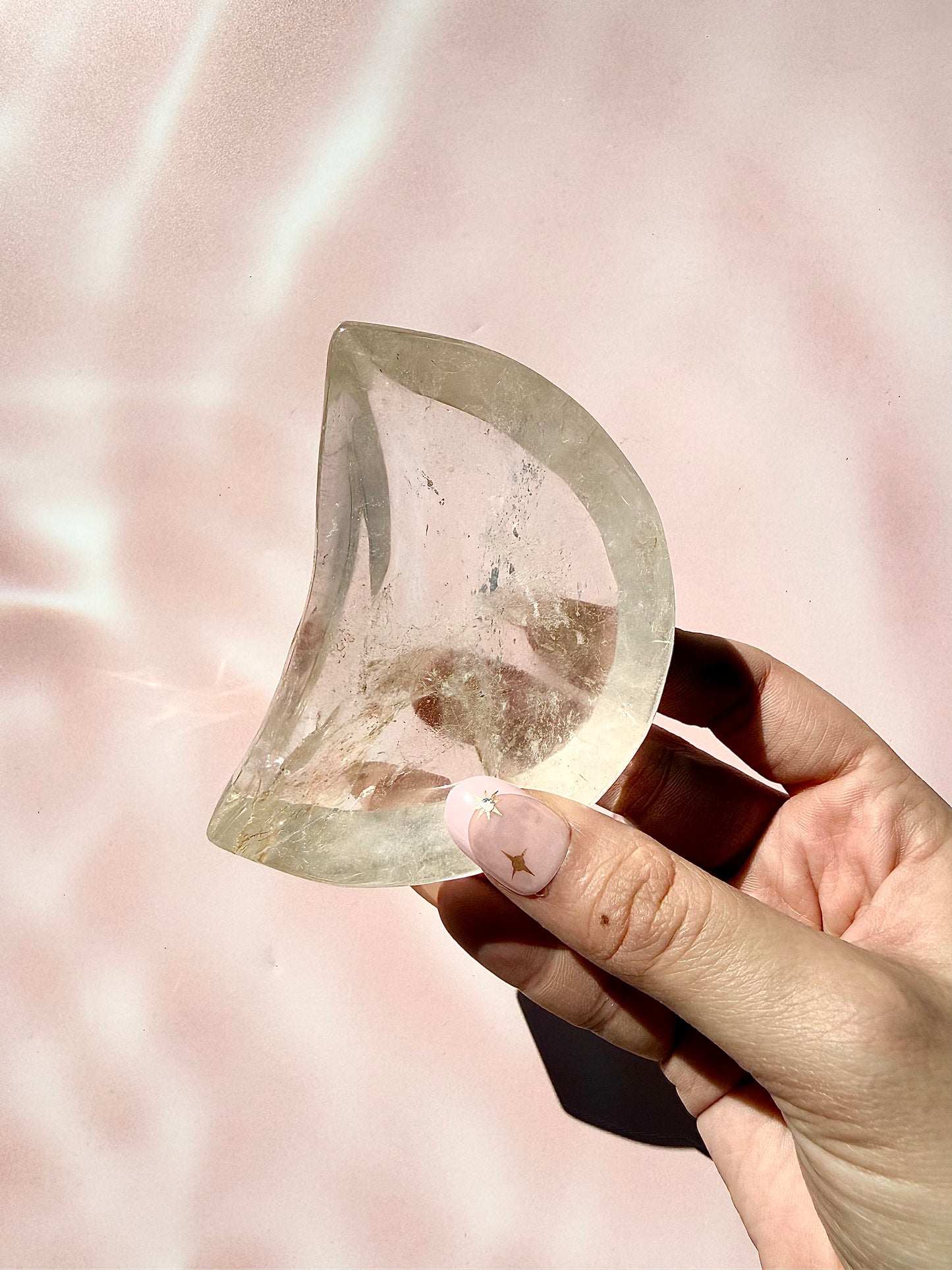 Clear Quartz Moon Bowl