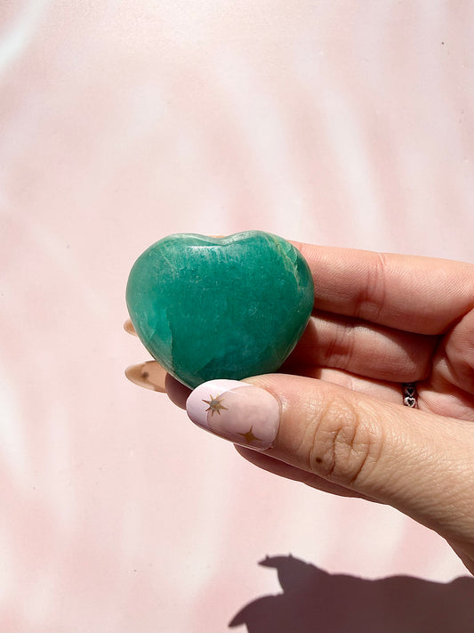 Flashy Amazonite Heart