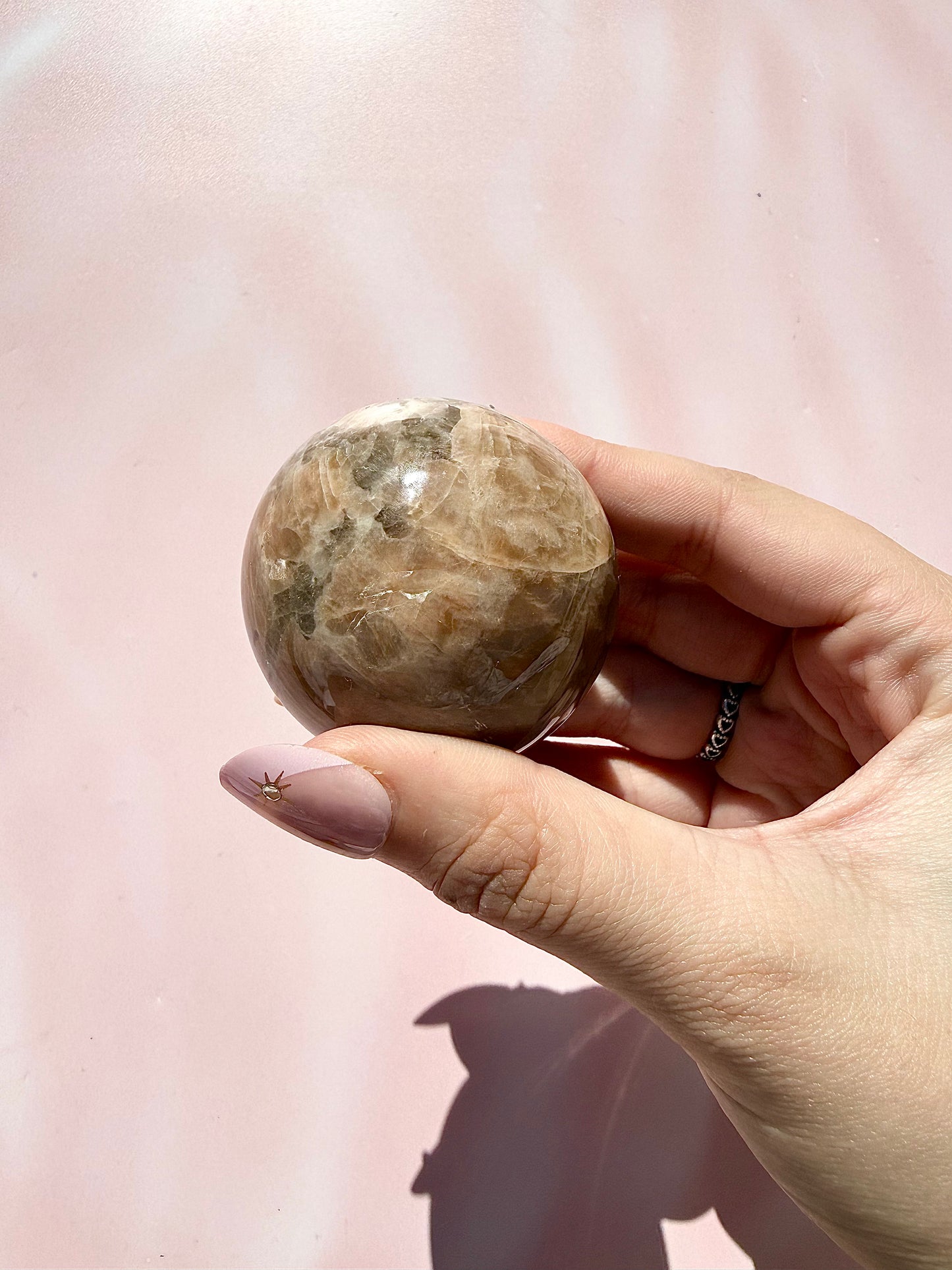 Peach Moonstone Sphere