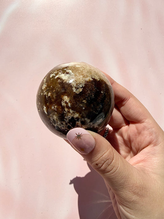 Chocolate Calcite Sphere
