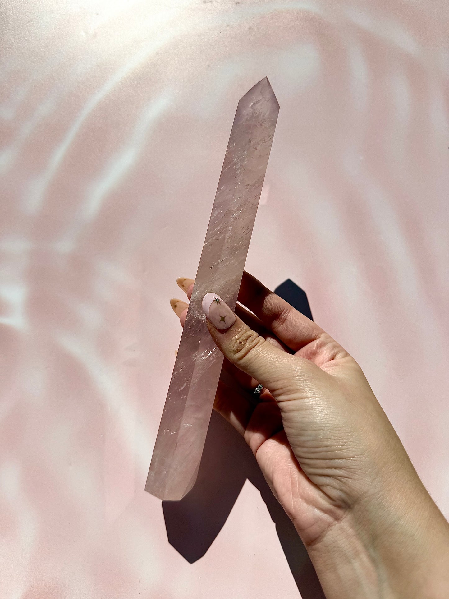 Rose Quartz Gemmy Tall Tower