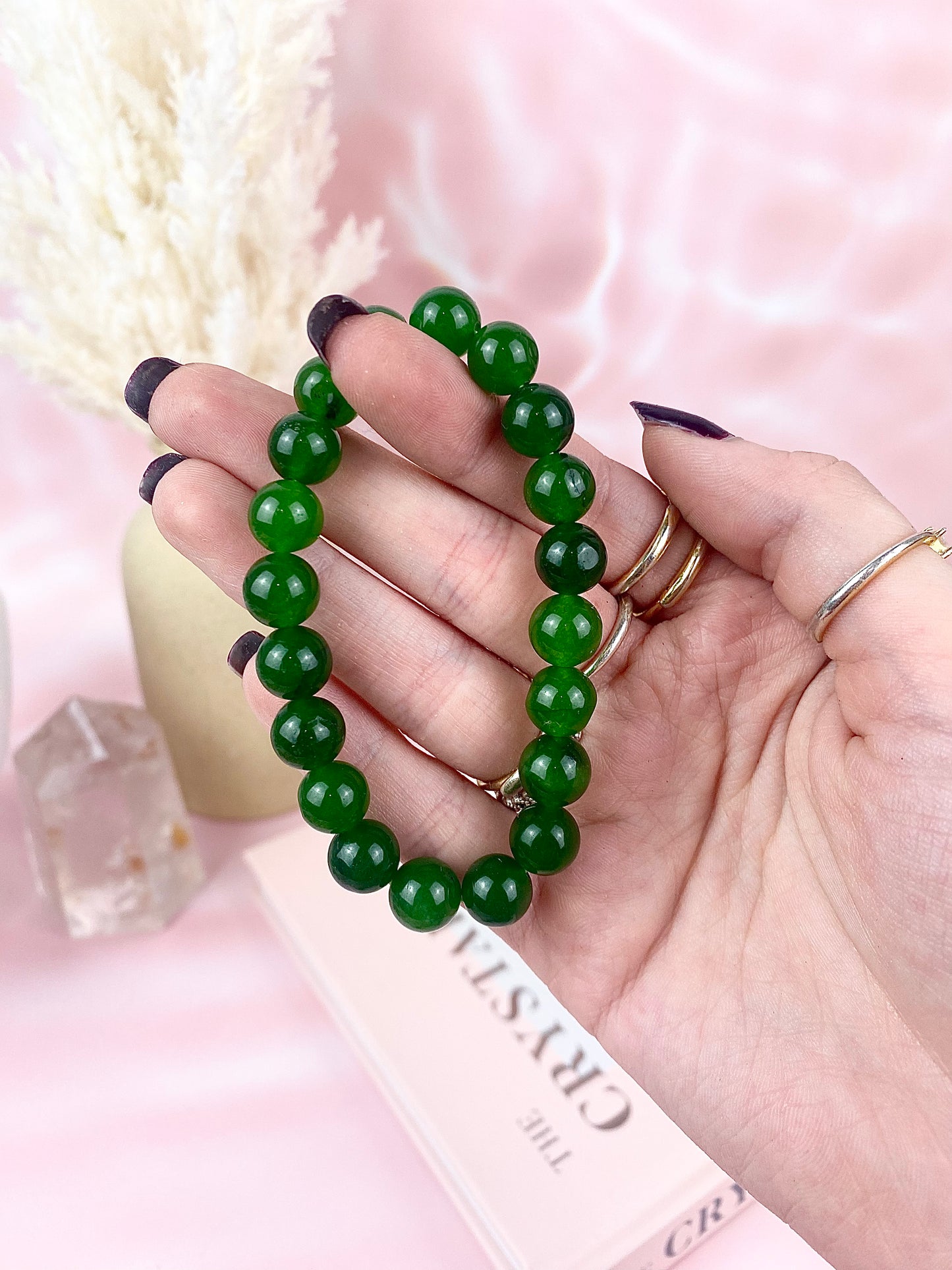 Green Agate Beaded Bracelet