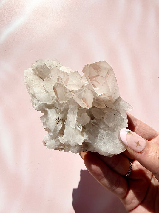 Pink Quartz Large Cluster