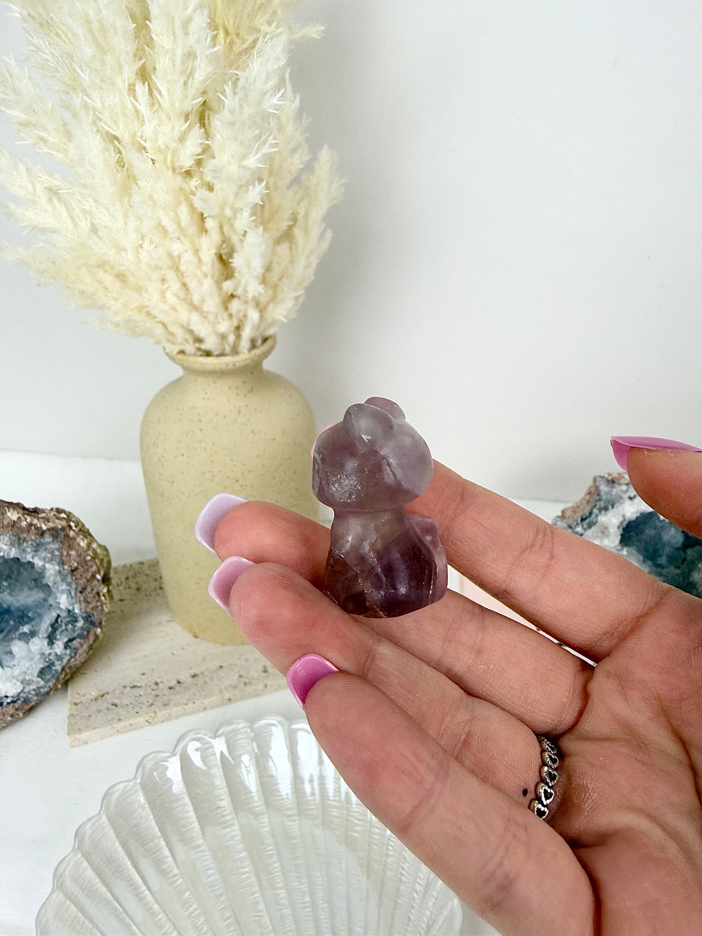 Purple Fluorite Cat