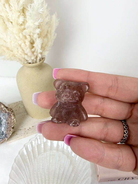 Strawberry Quartz Bear