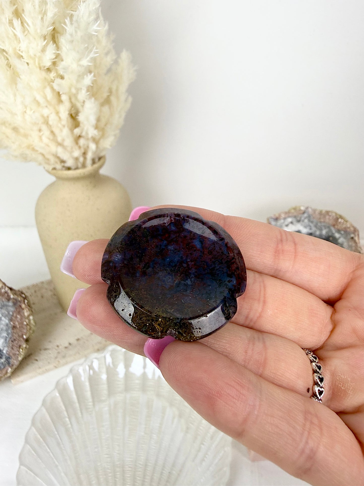 Ocean Jasper Round Flower