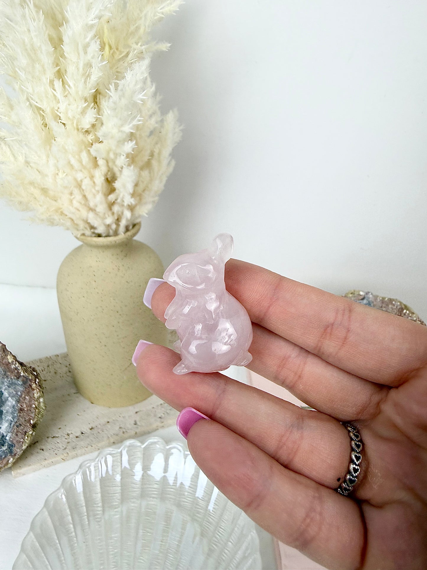 Rose Quartz Bunny *imperfect*