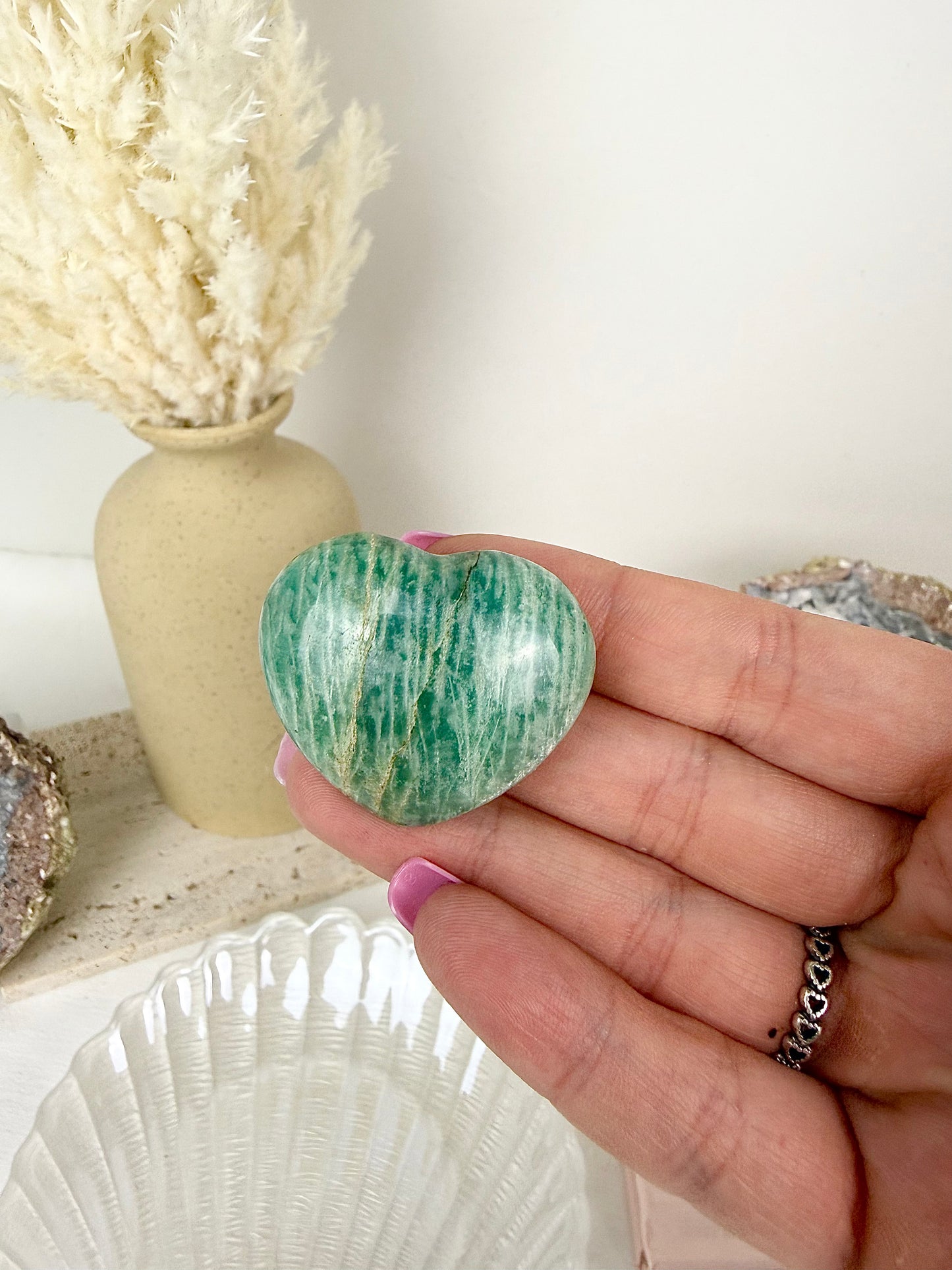 Amazonite Hearts