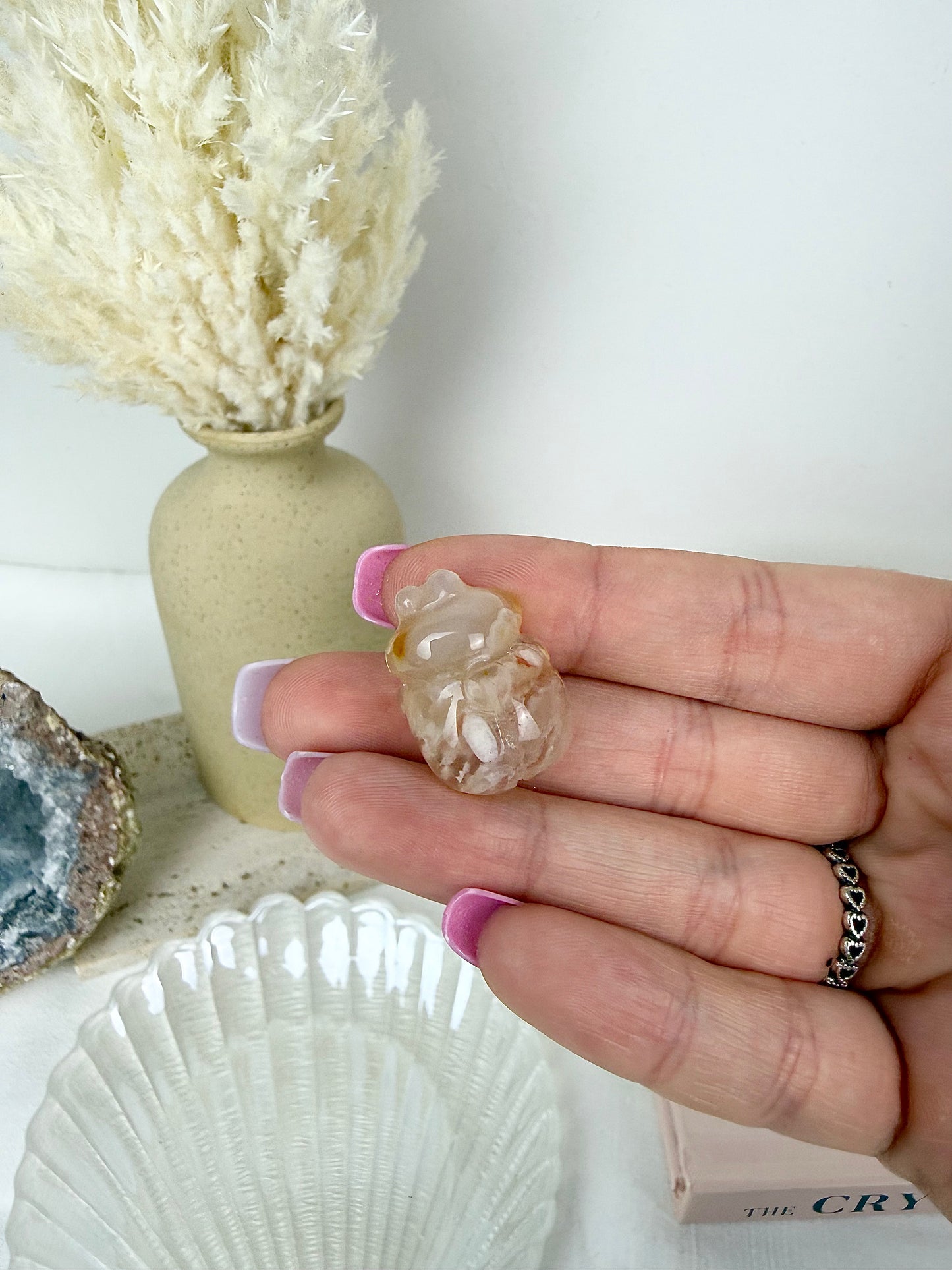 Flower Agate Lady Bug