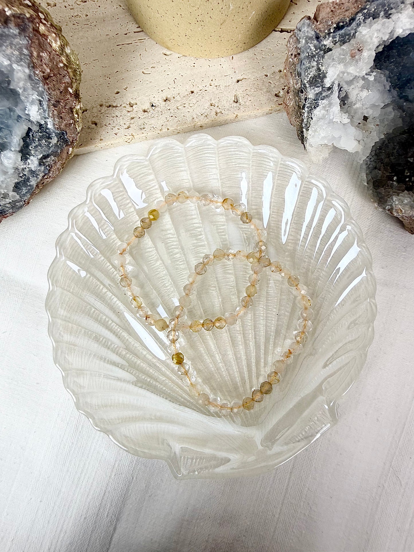Citrine Faceted Beaded Bracelets