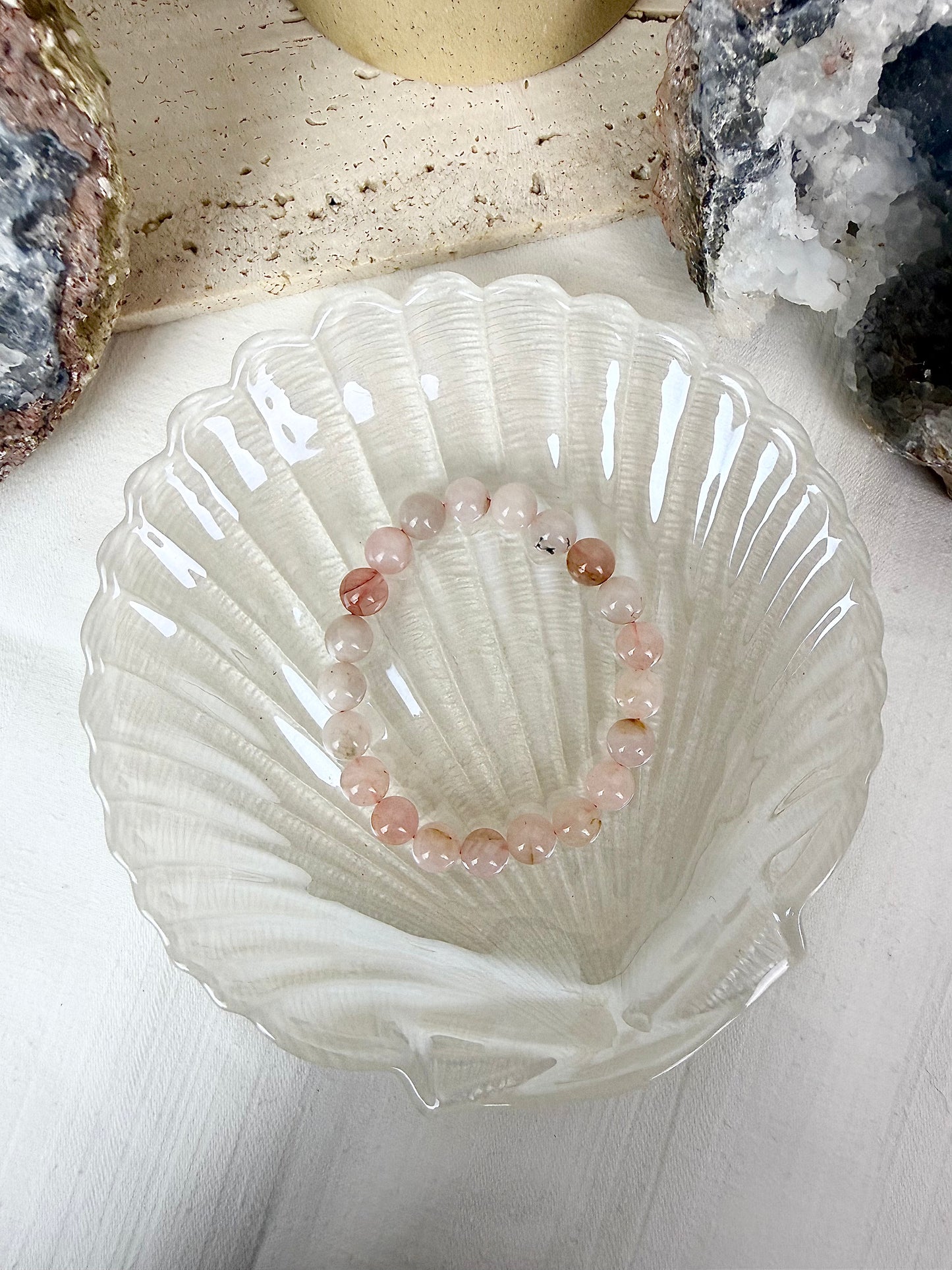 Rose Quartz Beaded Bracelet