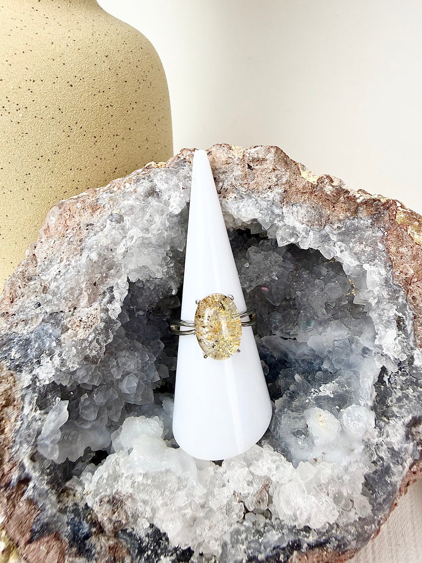High Quality Garden Quartz s925 Ring