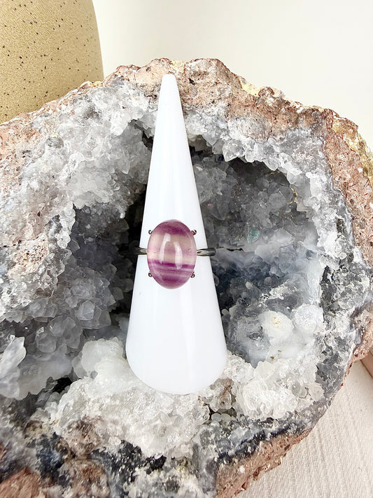 Fluorite s925 Ring