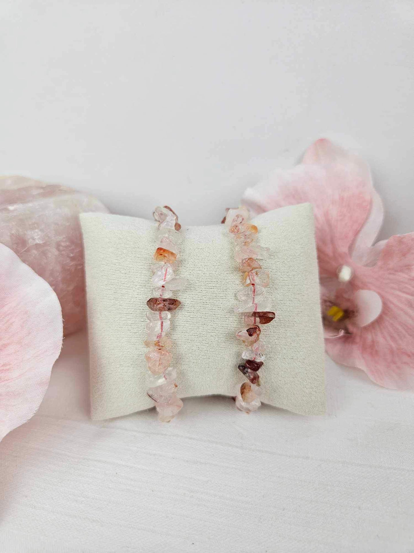 Fire Quartz Chip Bracelets