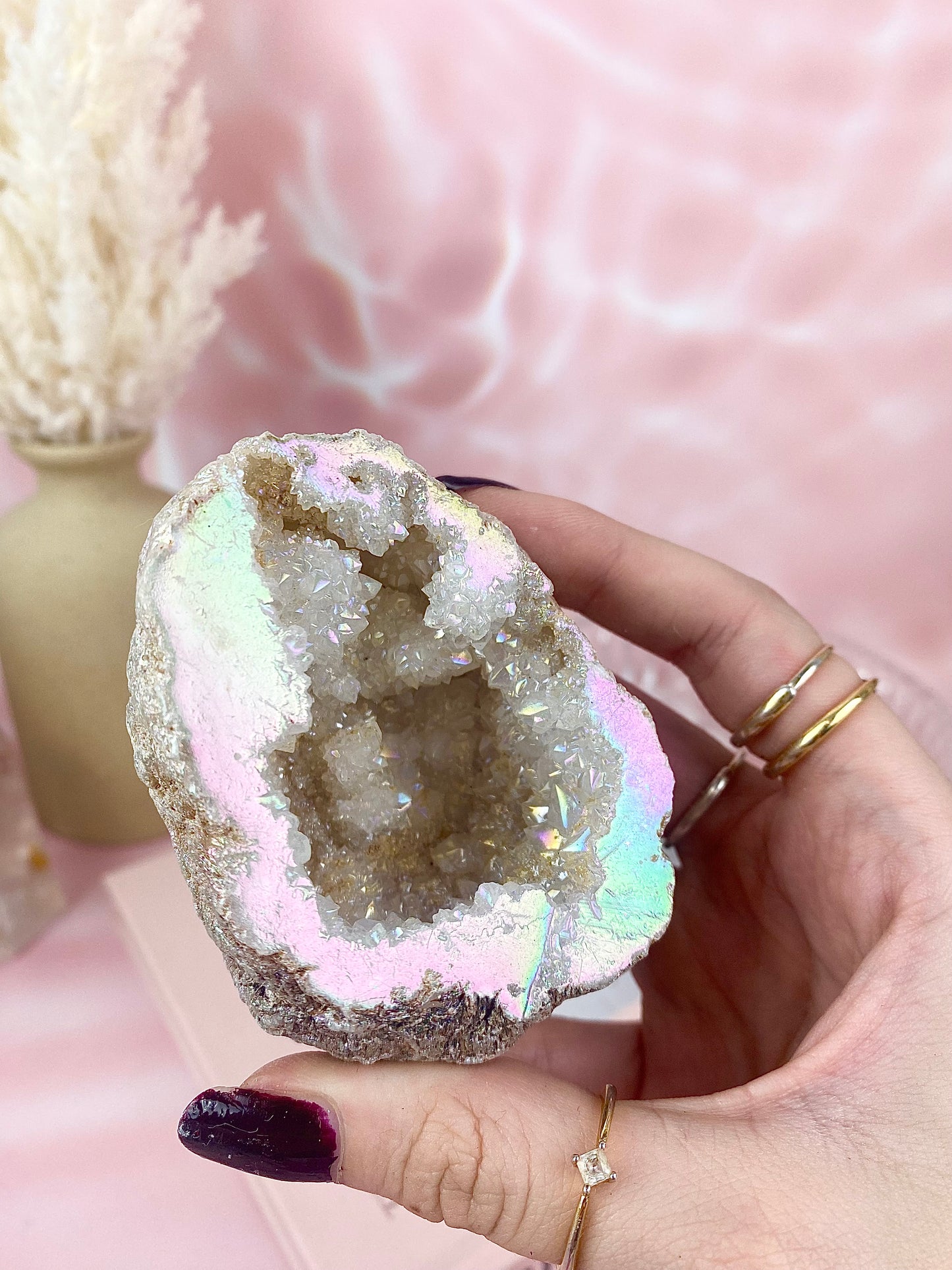 Aura Coated Quartz Geodes