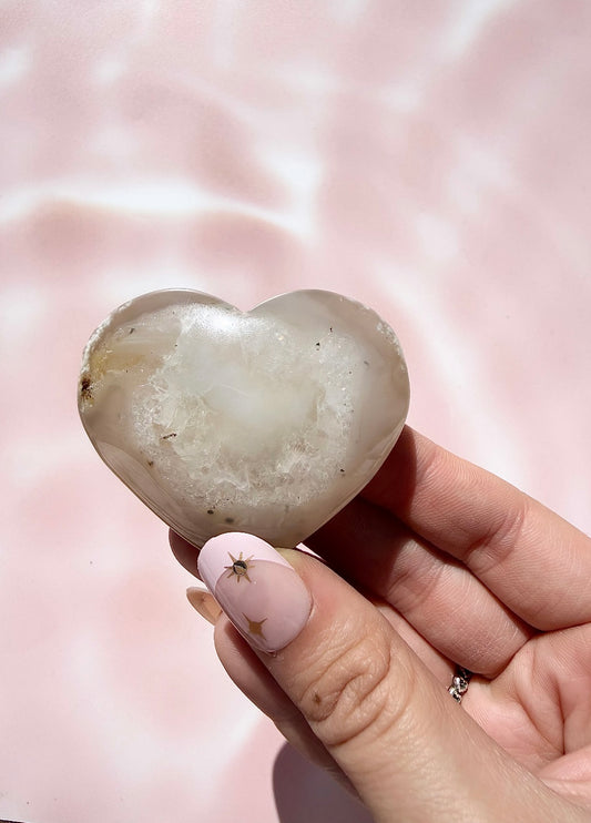Druzy Agatę Heart