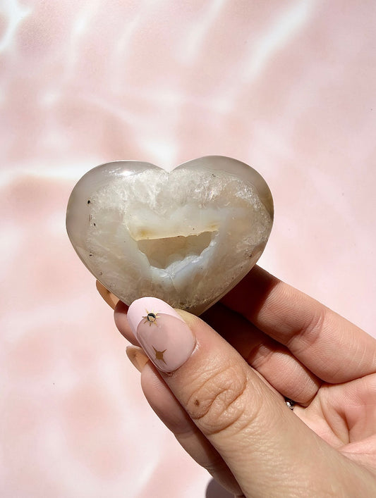 Druzy Agatę Heart