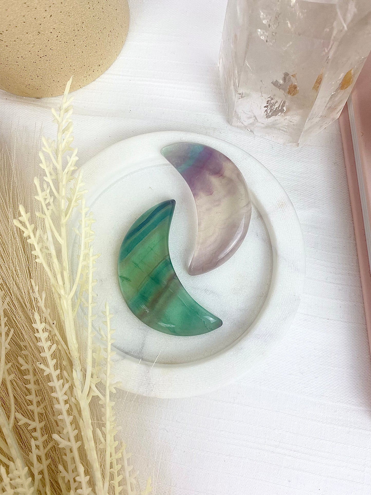 High Quality Fluorite Moons