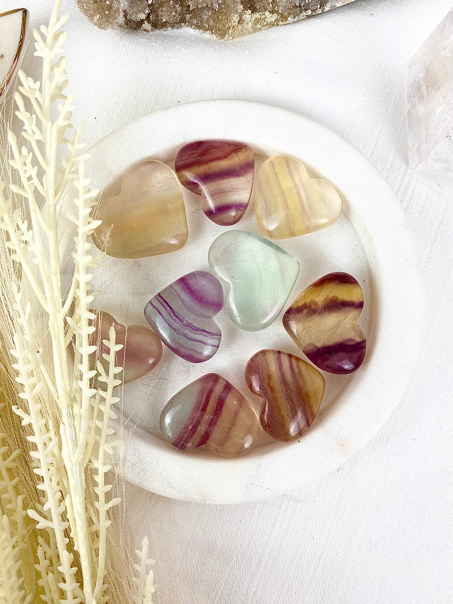 🍬 Candy Fluorite Hearts 🍬