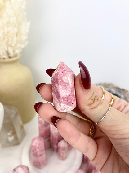 ♡ Peruvian Rhodonite Small Towers ♡