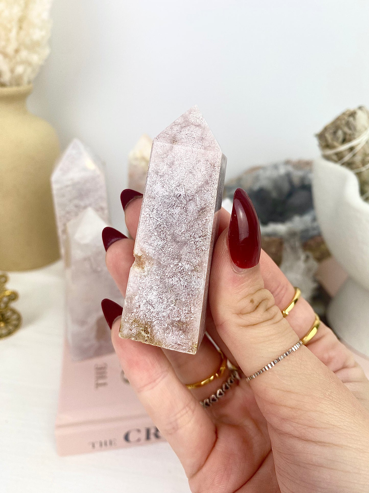 ✿ Pink Amethyst Druzy Towers ✿