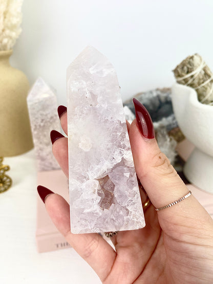 ✿ Pink Amethyst Druzy Towers ✿